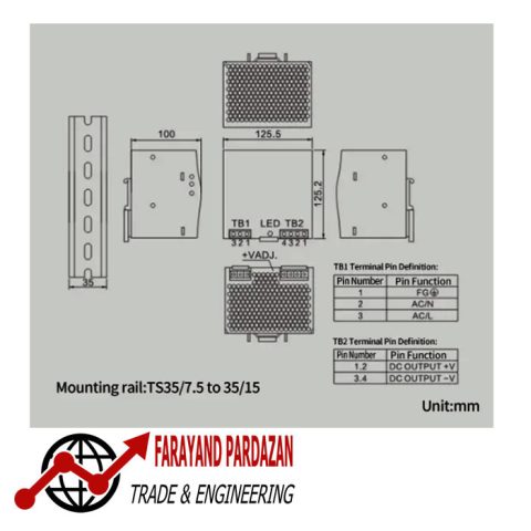 منبع تغذیه OMCH DR-480-12