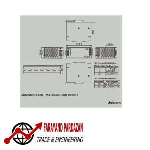 منبع تغذیه OMCH DR-75-24