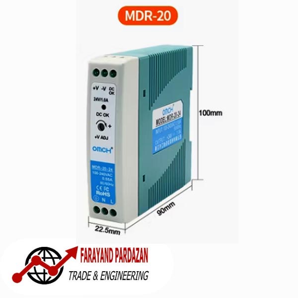 MDR4 منبع تغذیه OMCH MDR-20-12