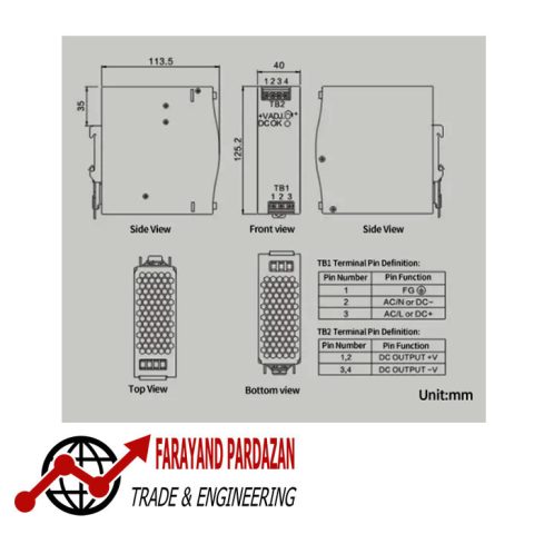 منبع تغذیه OMCH NDR-120-24