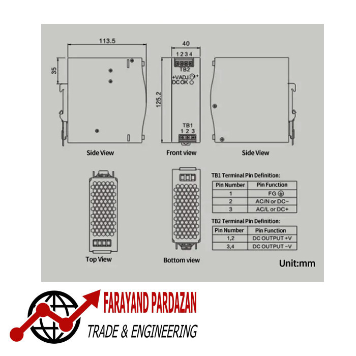 NDR120(1) منبع تغذیه OMCH NDR-120-24