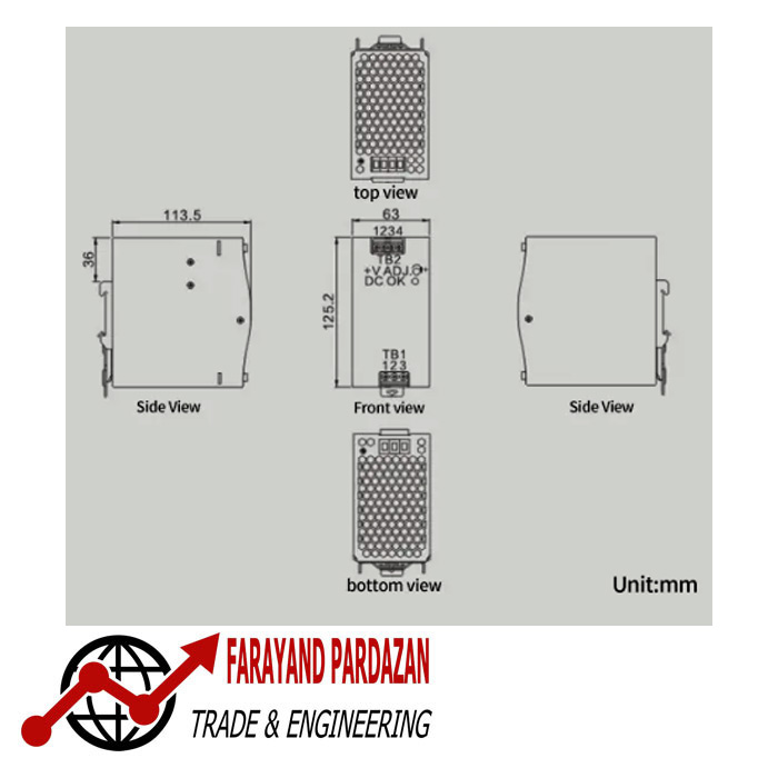 NDR240(1) منبع تغذیه OMCH NDR-240-24