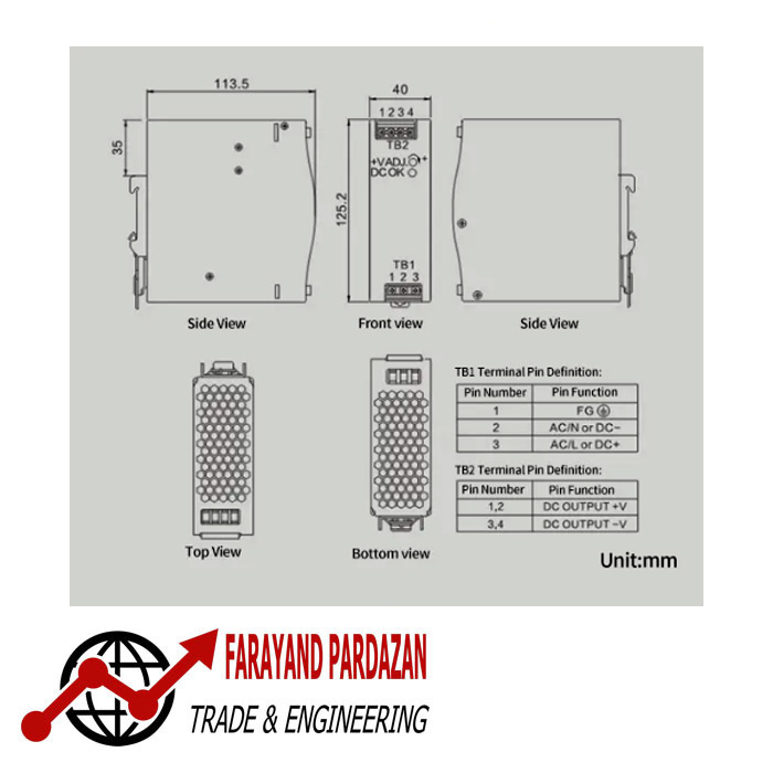 edr-120(1) منبع تغذیه OMCH EDR-120-24